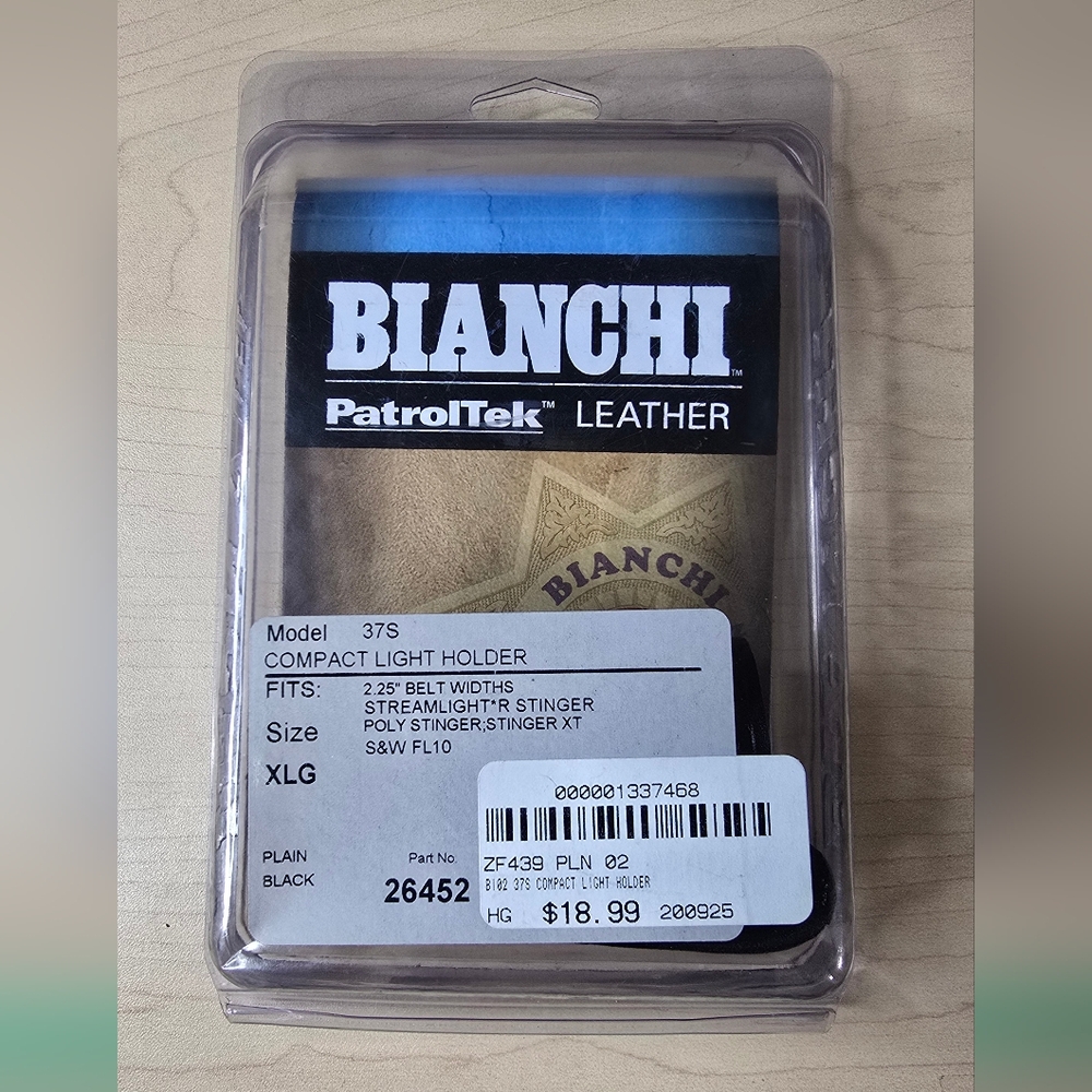 Bianchi PatrolTek Leather Black Compact Light Holder